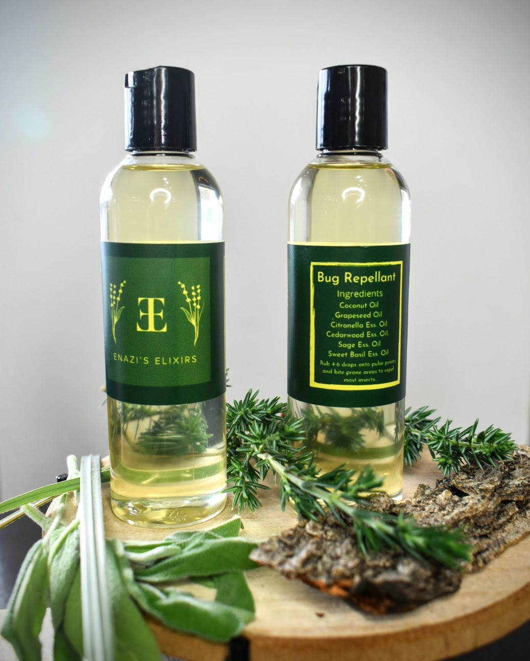 Natural insect and bug repellent, coconut oil grapeseed oil citronella cedarwood sage sweet basil mosquitos and flies