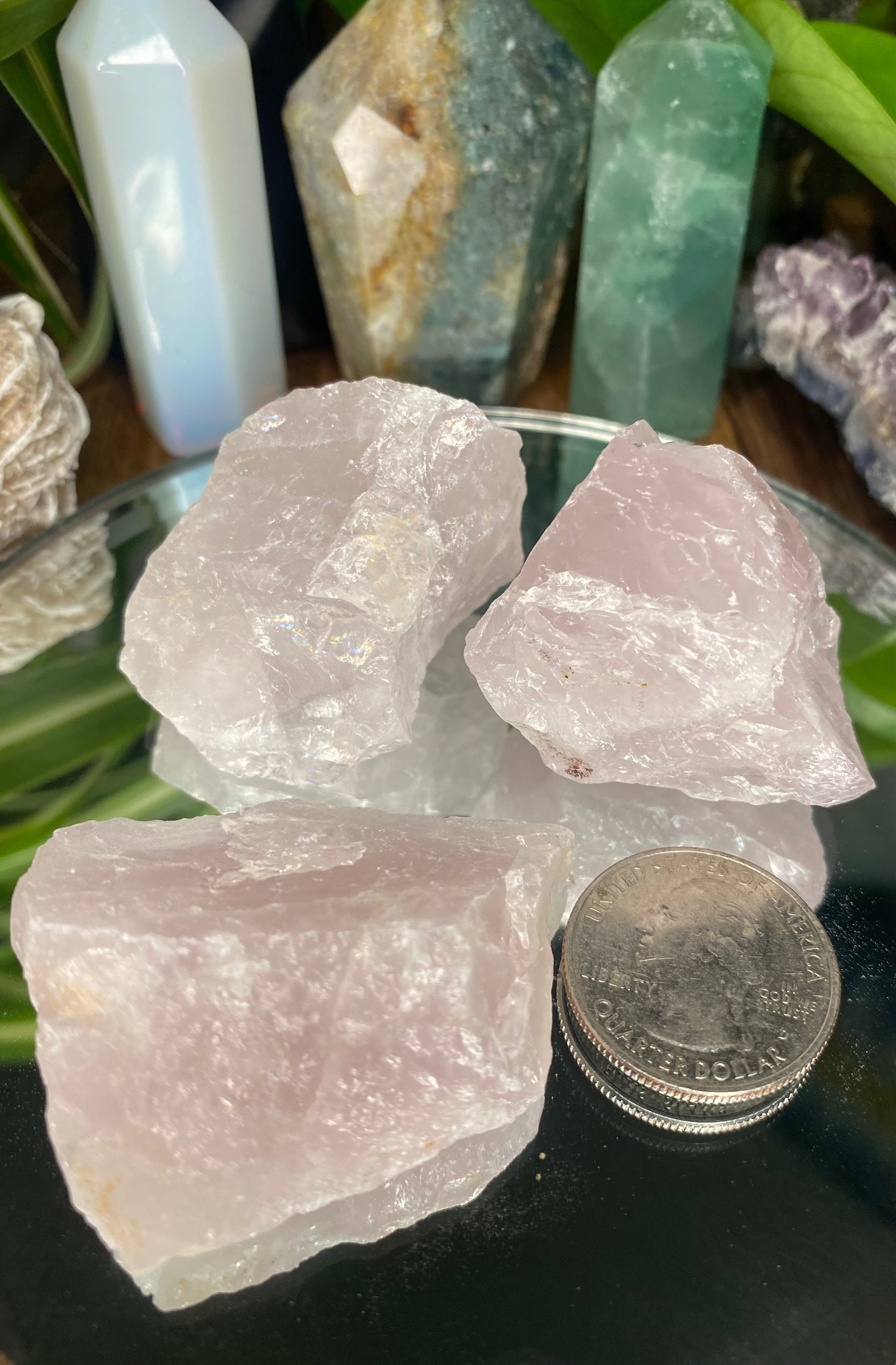Raw Pink Rose Quartz