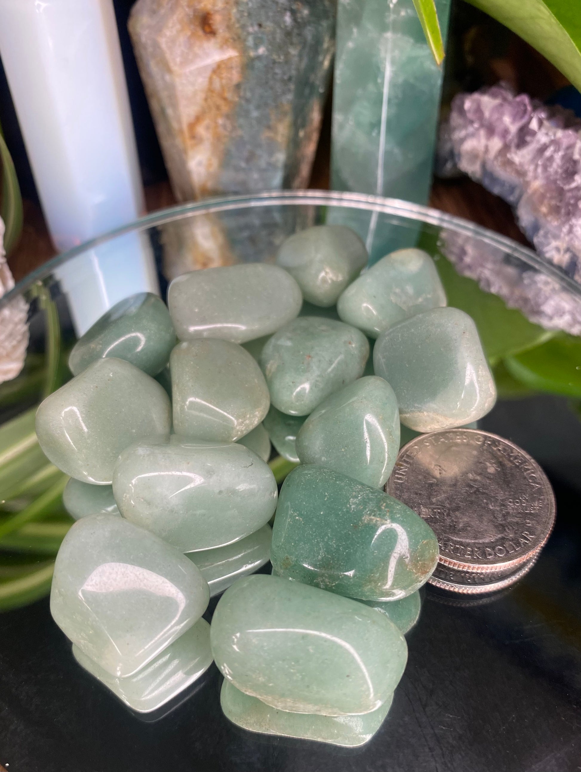 tumbled Green aventurine healing crystals