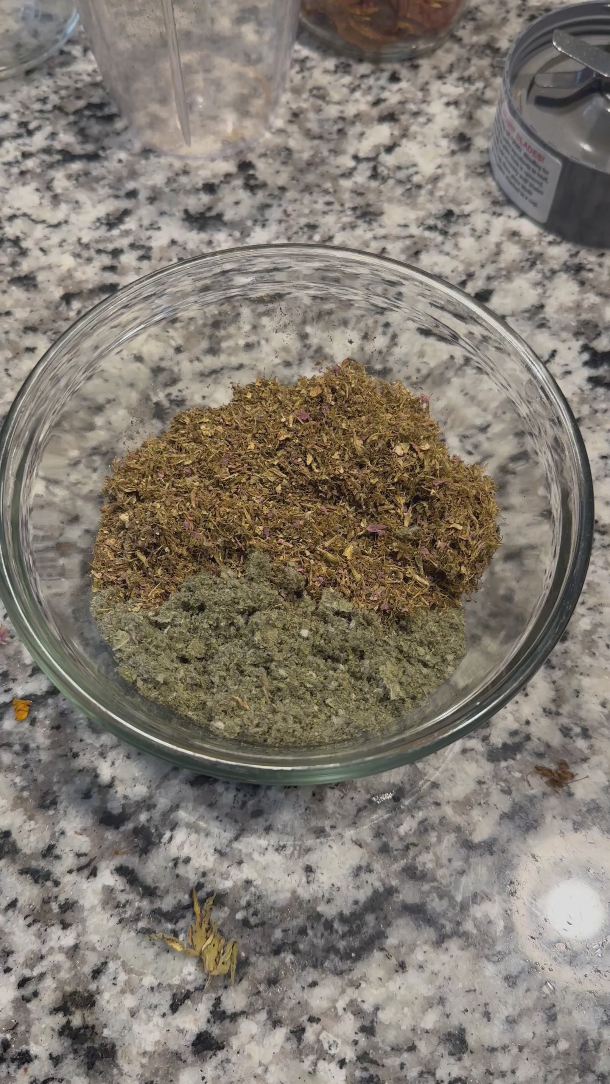 Spotted Bee Balm & Sage mixing herbs 