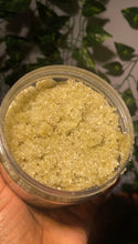 Load image into Gallery viewer, Natural body scrub with dead sea salt, sage, pine, and pink peppercorn 
