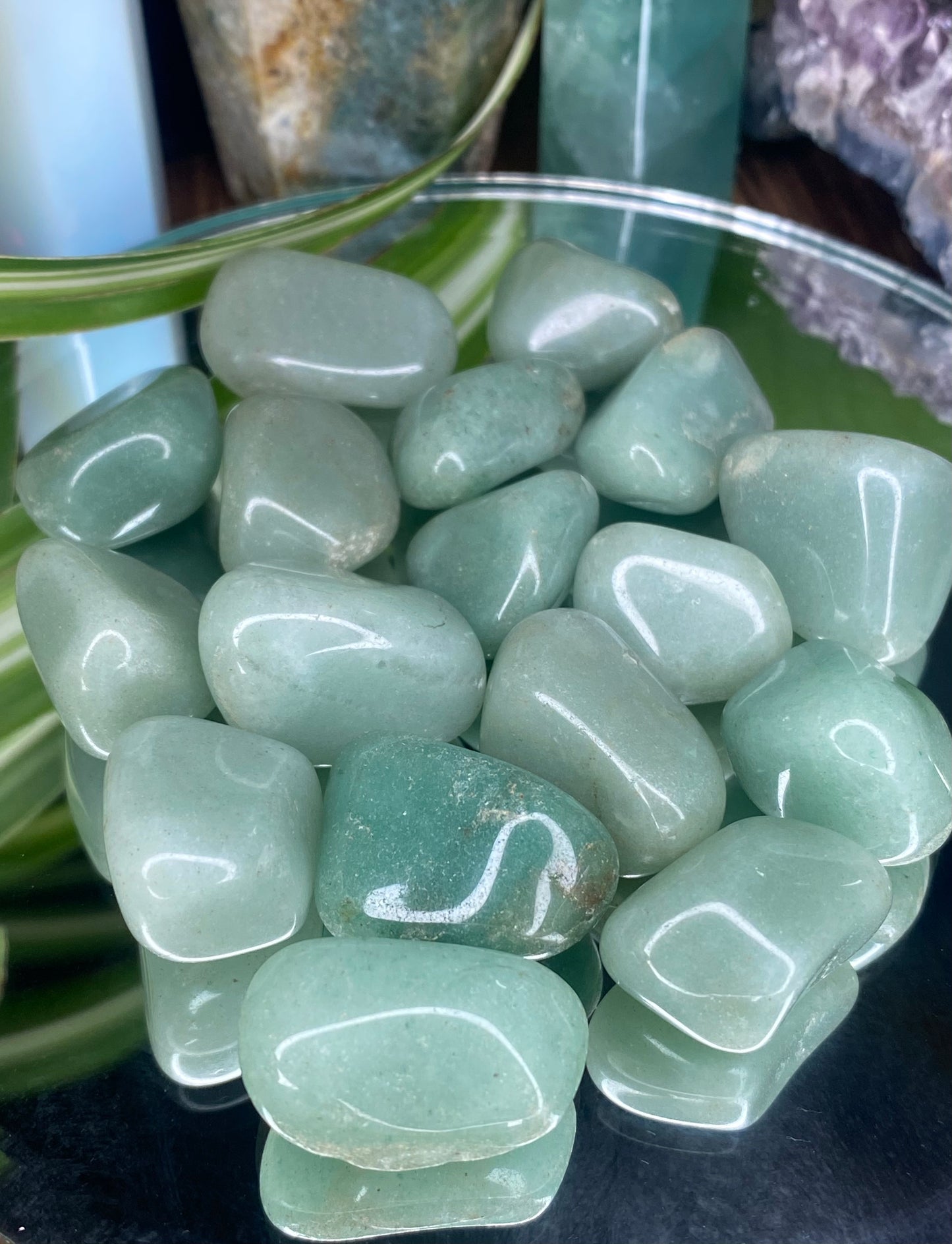 tumbled Green adventurine healing crystals 